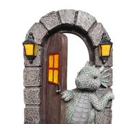 AMZGSHOP Dinosaur Courtyard Dinosaur Sculpture Wall Decoration, Lovely Resin Garden Dragon Statue for Home Office Porch Courtyard Decoration