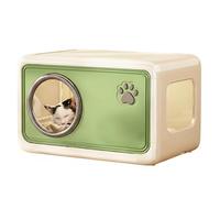 AMZGSHOP Plastic Cat House Modern Pet Storage Cabinet Suitable for Kittens (Green)