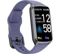 Amzhero Health Fitness Tracker with 24/7 Heart Rate, Blood Oxygen, Blood Pressure, Sleep Tracker, Step Counter, 5ATM Waterproof Activity Trackers and Smart Watches for Women Men Kids Blue-purple