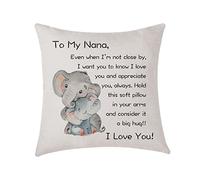 AMZKWY Nana Gifts From Granddaughter Grandson Cushion Cover Throw Pillow Cover Gift To Nana Birthday