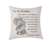 AMZKWY To My Brother Gifts from Big/Little Bro/Sis Cushion Cover Throw Pillow Cover Birthday for Him (Brother)