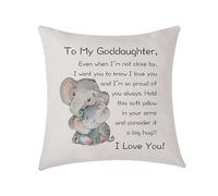 AMZKWY To My Goddaughter Gifts from Godmother Godfather Cushion Cover Throw Pillow Cover Birthday for Her (Goddaughter)