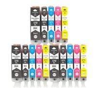 AMZMDGJK Compatible Ink Cartridge PGI 570XL CLI 571XL For Printer Models TS 5055 9055 5050 5051 5052 5053 Refill Ink For PGI 570 CLI 571(15PK)