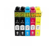 AMZMDGJK Ink Cartridge Set T220XL For WorkForce WF-2750 WF-2760 WF-2630 WF-2650 XP-424 XP-420 XP-320 Printers(2BK 1C 1M 1Y)