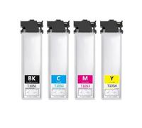 AMZMDGJK Ink Pack Compatible T10S1 T10S2 T10S3 T10S4 For WorkForce Pro WF-C5390 WF-C5890 Printer Cartridge With Chip Pigment Ink Bag(AU-T10S1-4 1set)