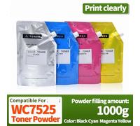 AMZMDGJK Toner Powder 1000g WC7525 For Apeos C2275 C3380 C3371 C3375 C4470 C4475 C5570 C5575 Color Refill Toner Cartridge(Magenta-1000g)