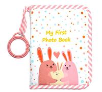Baby's My First Family Album,Soft Cloth Photo Book,Baby Cloth Album (Pink)