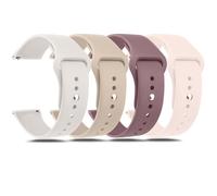 Amzpas 20mm 22mm Watch Bands Quick Release Watch Straps, 4 Pack Soft Silicone Replacement Sport Watch Wristbands for Women Men