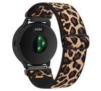 Amzpas Elastic Strap for Amazfit GTS 2, 3, 4 & 4 Mini/ 2e, 20mm Elastic Nylon Loop Stretchable Replacement for Bip/Bip U/U Pro/ 3/3 Pro Leopard