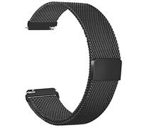 Amzpas Quick Release Metal Watch Band 20 mm 22 mm Stainless Steel Watch Strap, Mesh Magnetic Replacement Band for Samsung Galaxy Watch 40 mm 44 mm, black, 22 mm, mesh
