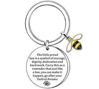 AMZQ Bee Keyring Bee Gifts for Women Men Cut Bee Gifts Colleague Keyring Coworker Appreciation Gift Goodbye Farewell Gift Bee Lover Gift Christmas Graduation Gift for Family Friends