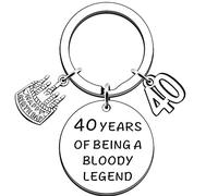 AMZQ Funny 40th Birthday Gifts for Men Women - Being A Legend - Forty Fortieth Happy Birthday Keyring for Him Her Mum Dad Brother Sister Cousin Friend Joke Gifts Humour Sarcasm Keyring