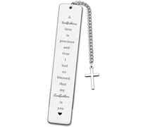 AMZQ Godfather Bookmark Baptism Gift for Godfather Fathers Day Christening Birthday Asking Gifts for Him