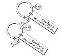 AMZQ New Home Keyring Gifts 2025 Housewarming Gifts for New Homeowner House Keyring Moving in Keychain New Home Owner Real Estate Agent
