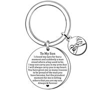 AMZQ Son Gifts Inspirational Gifts for Son Birthday Christmas Gifts Son Keyring Present