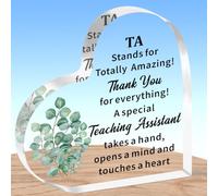 AMZQ Ta Gifts Teaching Assistant Gifts for Women Men Thank You TA Acrylic Keepsake Gifts Graduation Retirement First Last Day