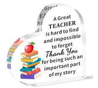 AMZQ Teacher Appreciation Gifts for Women Teacher Thank You Acrylic Keepsake Gifts Graduation Retirement First Last Day