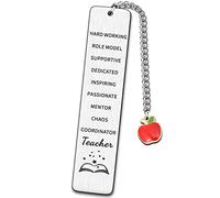 AMZQ Teacher Gifts for Women Men Bookmarks Gifts for Teacher Appreciation Gifts from Students for Teacher’s Day Best Teacher Gifts Birthday Valentine Christmas Gifts
