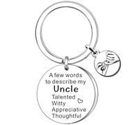 AMZQ Uncle Keyring Funny Uncle Birthday Gifts from Nephew Niece