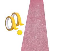 AMZQNART Carpet Runner Runway Rug, Glitter Pink Carpet Runner 55 GSM Thickness (2.46 x 30Feet) for Wedding Party Hallway Rug, Christmas Xmas Thanksgiving