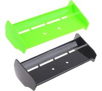 AMZSTAR 2 Pack 1/10 RC Plastic Rear Spoiler Compatible with 1:10 Scale RC Off-Road Short Course Truck Buggy Racing Rear Wing Tail (Black/Green)