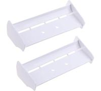 AMZSTAR 2 Pack 1/10 RC Plastic Rear Spoiler Compatible with 1:10 Scale RC Off-Road Short Course Truck Buggy Racing Rear Wing Tail (White)