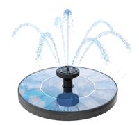 AMZtime Solar Fountain Novel Solar Water Fountain with 6 Nozzles Solar Powered Water Fountain Pump, Solar Water Feature for Outdoor Garden, Pond, Swimming Pool, and Bird Bath