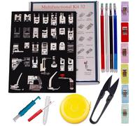 AMZTKDIY Sewing Machine Feet Set Sewing Foot Set Presser Feet Kit Accessories Multifunctional for Brother Singer Babylock Janome Toyota New Home Other Sewing Machines (Presser Foot Set 32 Pcs)