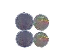 AMZTOART 2PC Hologram Round Geode Coaster Agate Molds, Holographic Silicone Epoxy Irregular Circle Mold DIY Resin Crafting