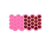 AMZTOART 2Pc Mini Hexagon Resin Studs Molds for Crafting Epoxy Crafts DIY, Fondant Sugarcraft Chocolate Silicone Mold for Cake