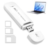 Amztour 4g Dongle Portable Mobile Wifi with SIM Card Slot, USB Plug Modem Hotspot Pocket Router With 150Mbps, Secure Wireless Internet Extender for Connecting to Internet Pay as You Go