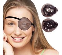 AMZVIO 2pcs Eye Shield After Cataract Surgery Dark Clear Eye Patch Plastic Guard with Black Elastic Strap for Adult Sleeping or Go Out,Reduce The Sensitivity of The Eyes to Light After Surgery(Brown)