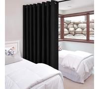 AMZYU Blackout Lining for Eyelet Curtains, 145 x 150 cm Super Soft Plain Sound Insulated Curtain Thermal Energy Saving Window Treatment for Bedroom, Offices, Black