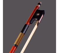 AMZZ 4/4 Full Size Violin Bow - Octagonal Brazilwood Stick, Mongolian White Horsehair, Handmade, Lightweight & Balanced for Intermediate & Advanced Players