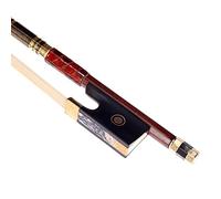 AMZZ Pernambuco 4/4 Full Size Violin Bow - Concert Level, Straight Stick, Ebony Frog, Natural White Horsehair, Great Balance & Fast Response
