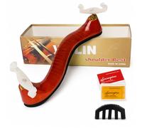 AMZZ Maple Wood Violin Shoulder Rest with Rosin & Mute, 3/4 & 4/4 Violins
