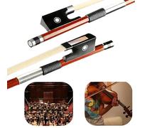 AMZZ Professional 4/4 Violin Bow - Brazilwood, Ebony Frog, Mongolian Horsehair for Rich Tone, for Students & Advanced Players