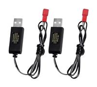 AMZZN 2PCS 6.0V USB Charging Cable with JST-2P Plug Connector Suitable for RC Excavators,Trucks,Tanks,Engineering Vehicles, RC Cars, Stunt Vehicles, 6.0V NiCd or NiMH or Lipo Battery USB Chargers