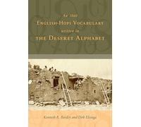 An 1860 English-Hopi Vocabulary Written in the Deseret Alphabet