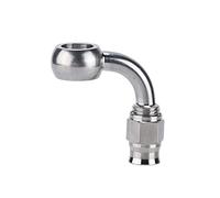 an-3 Stainless Steel Brake Fitting, 90 Degree Banjo Eye Hole, Diameter 10.2mm to 3AN PTFE Brake Hose End, Automobile Accessories for Braided Brake Hose