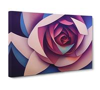 An Abstract Rose Flower Canvas Wall Art Print 30x20 Inch