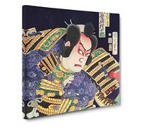 An Actors Portrait by Toyohara Kunichika Canvas Print | Gallery Wrapped 30mm Frame Wall Art | 20x20 inches | Ready to Hang | Asian People Picture | Living Room Bedroom Lounge Office