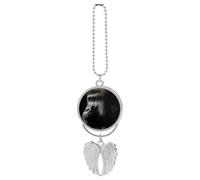 an Adult Gorilla Car Pendant, Rear View Mirror Hanging Ornament, Auto Decor for Rearview Mirror, Keychain Silver-Style