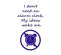 an Alarm Clock is not Needed My Passion Will be me Quotes Vinyl Art Sticker 34x60.1cm Multi Color Selection DarkBlue
