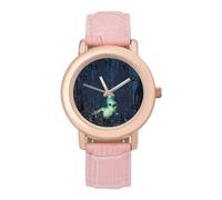 an Alien in Mystic Forest Womens Elegant Watch Analogue Quartz Watch Leather Band Wristwatch