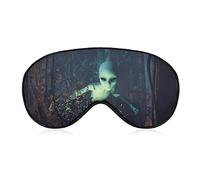 an Alien in Mystic Sleeping Eye Mask Eye Shade with Adjustable Strap Blindfold for Airplane Travel