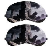 an Alien Tundra Under The Firmament Anti-Mite Breathable Fabric Eye Cover with Adjustable Hook-and-Loop Strap