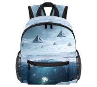 an Alien Wilderness with Stardust Drifting DownDurable Water-Resistant Backpack, Multi-Pocket Daypack for Commute, School, Hiking & Travel, Lightweight Ergonomic Shoulder Bag