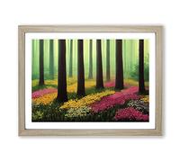 An Alluring Spring Forest Framed Wall Art Print A2 Oak