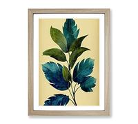 An Amazing Leaves Framed Print | A2 Oak Framed Wall Art | Ready to Hang | Modern Floral Picture | Living Room Bedroom Lounge Office